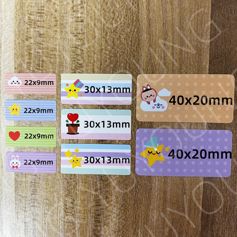 Наклейки с именем водостойкие смешанные размеры 90 шт. | Канцтовары для офиса и