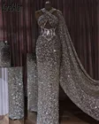 Vestidos Формальное Зауженное платье Вечерние платья Длинные блестящие золотые блестки 2021 платье для выпускного Дубай вечерние платья abiti da cerimonia