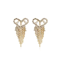 women earrings multicolor zircon heart shape tassel stud earrings birthday gift for friend fashion party earrings accessories