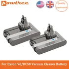 Литий-ионный аккумулятор Powtree для пылесосов Dyson V6, 21,6 в, 4000 мАч, DC59, DC61, DC62, DC74, SV09, SV07, SV03, 965874-02