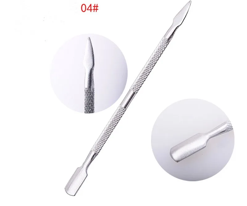 

1pcs Double-ended Stainless Steel Cuticle Pusher Dead Skin Push Remover for Pedicure Manicure Nail Art Cleaner Care Tool