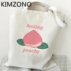 Сумка для покупок Peach, шоппер сумка для покупок, сумка из переработанной ткани, сумка для покупок