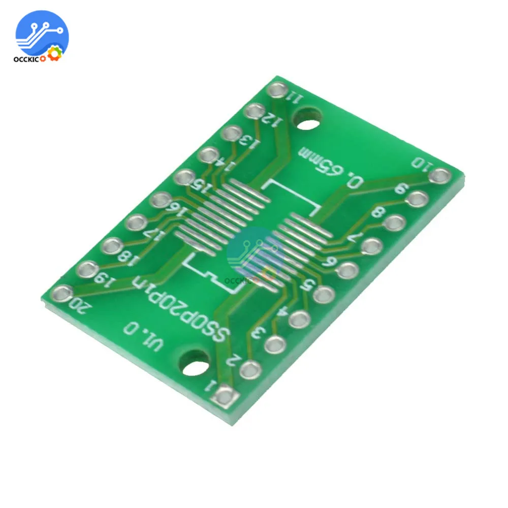 10 шт. SOP20 SSOP20 TSSOP20 для DIP20 Pinboard SMD DIP адаптер 0 65/1 27 мм PCB конвертер|Запасные части| |