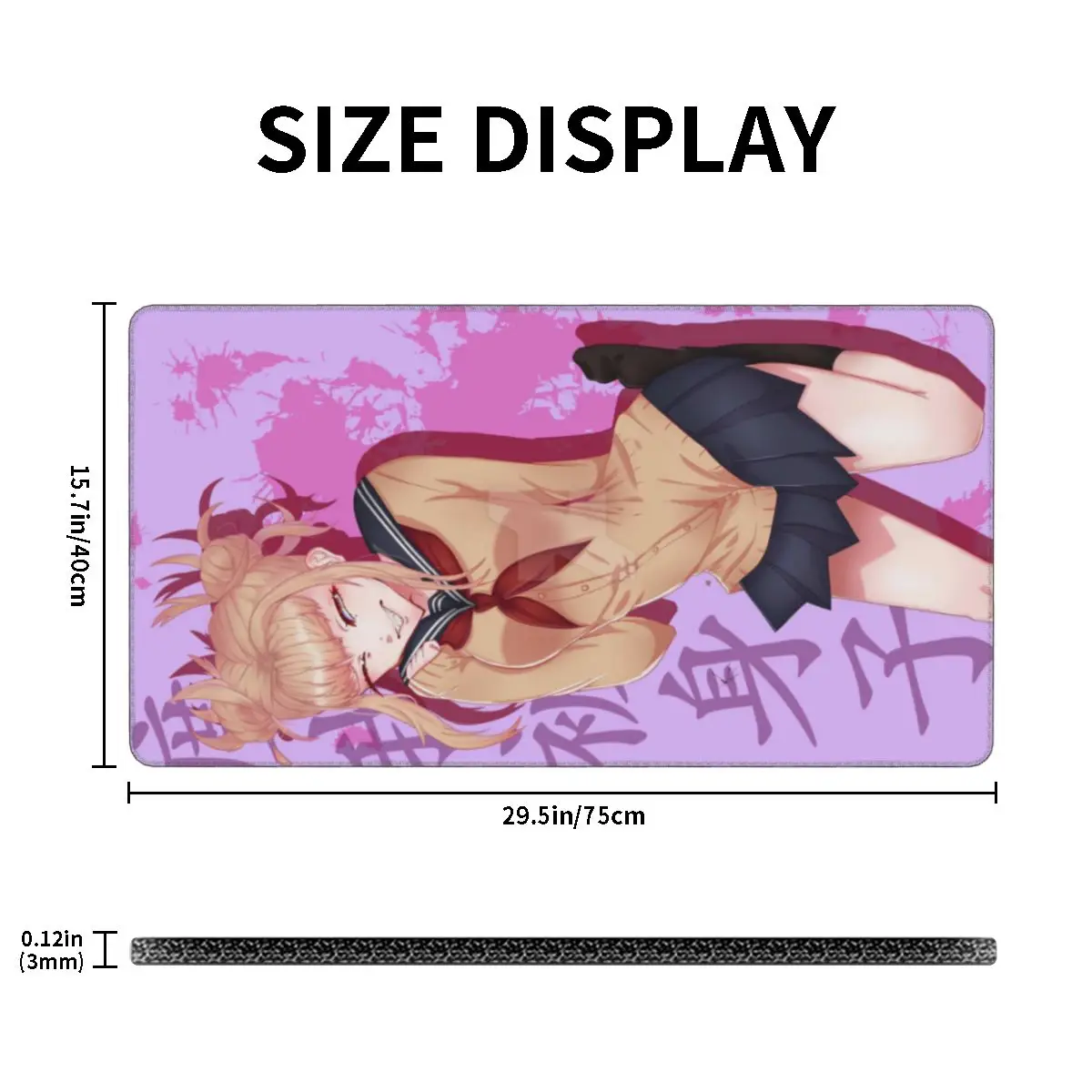 Компьютерный коврик для мыши My Hero Академия химико Тога Waifu Anime Girl Otaku XL игровой с