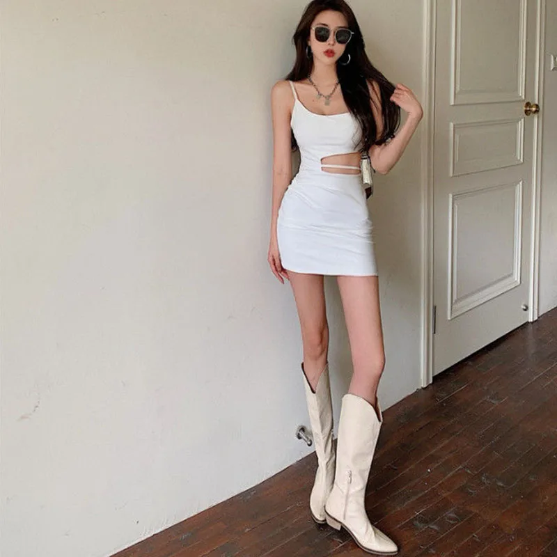 

Summer Women's Strapless Bodycon Dress 2021 Solid Color Female Sleeveless Sexy Slip Party Mini Vestidos