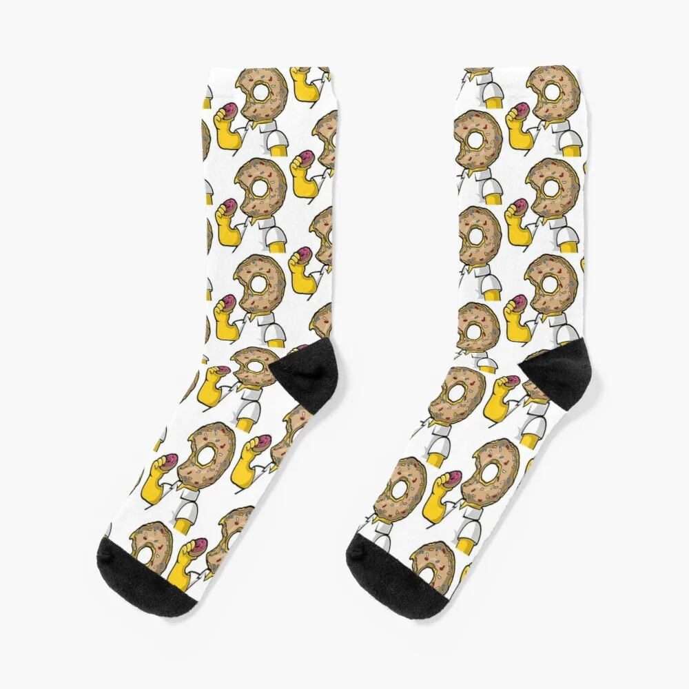 I Like Donuts Socks Mens Black Crew Socks Personalized Custom Unisex Adult Teen Youth Socks 360° Digital Print Hd High Quality images - 6