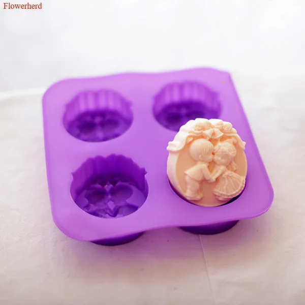 Симпатичный маленький мальчик девочка 4 полости круглая мягкая фотоформа для