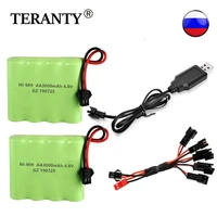 4 8v 3000mah rechargeable battery for rc cars tanks robots boat ship toys gun nimh aa 4 8 v battery pack with charger