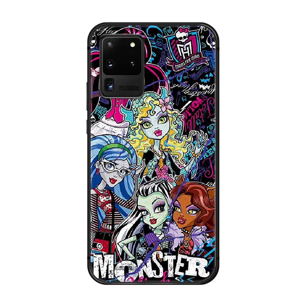 

Monster High Phone Case Cover Hull For Samsung Galaxy S 6 7 8 9 10 e 20 edge uitra Note 8 9 10 plus black cover soft back