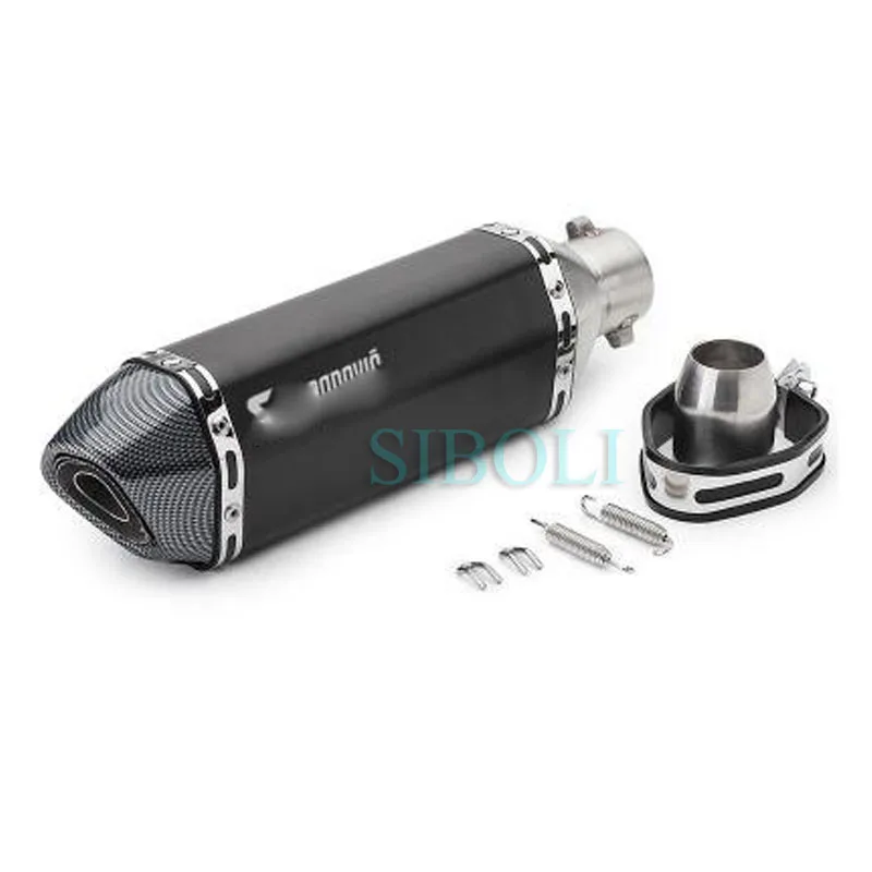 Laser 36-51 мм Универсальный мотоцикл Akrapovic выхлопная Модифицированная глушитель труба скутер питбайк грязь Мотокросс для Yamaha R1 ER6N CBR250R - Цвет: Laser