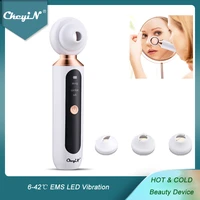 ckeyin visual blackhead remover vacuum magnifying glass facial pore cleaner 3 silicone suction probes rechargeable with light 51