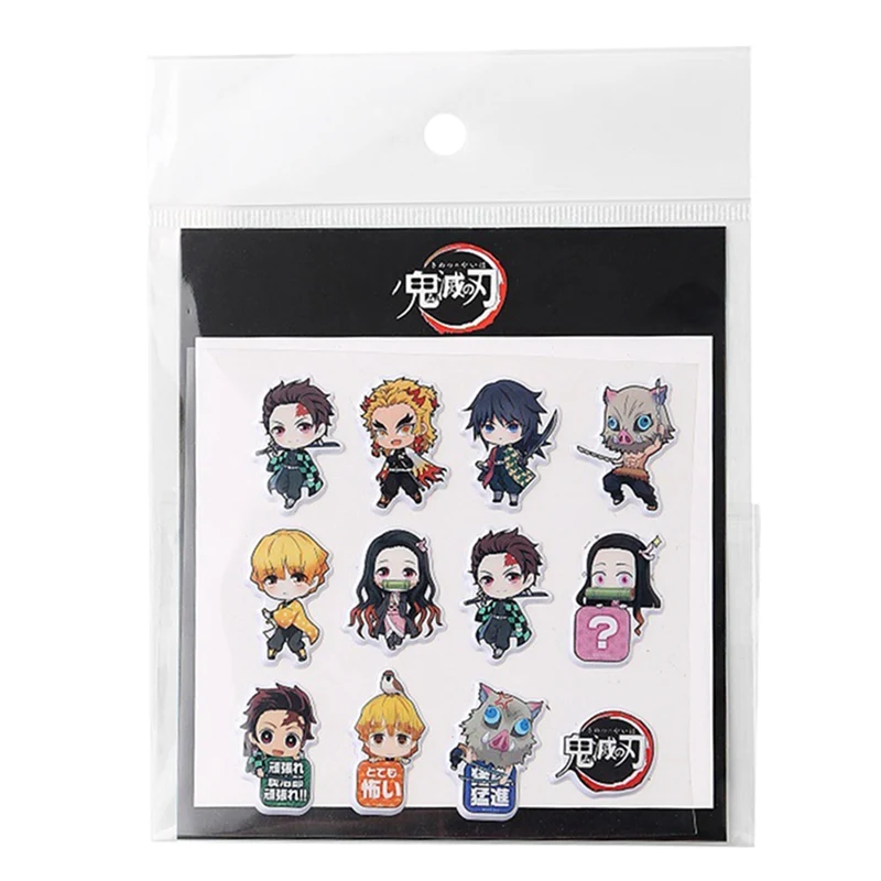 

Anime Demon Slayer:Kimetsu No Yaiba Kamado Tanjirou Bubble Stickers DIY Diary Notebook Stationery Decoration Kids Gift