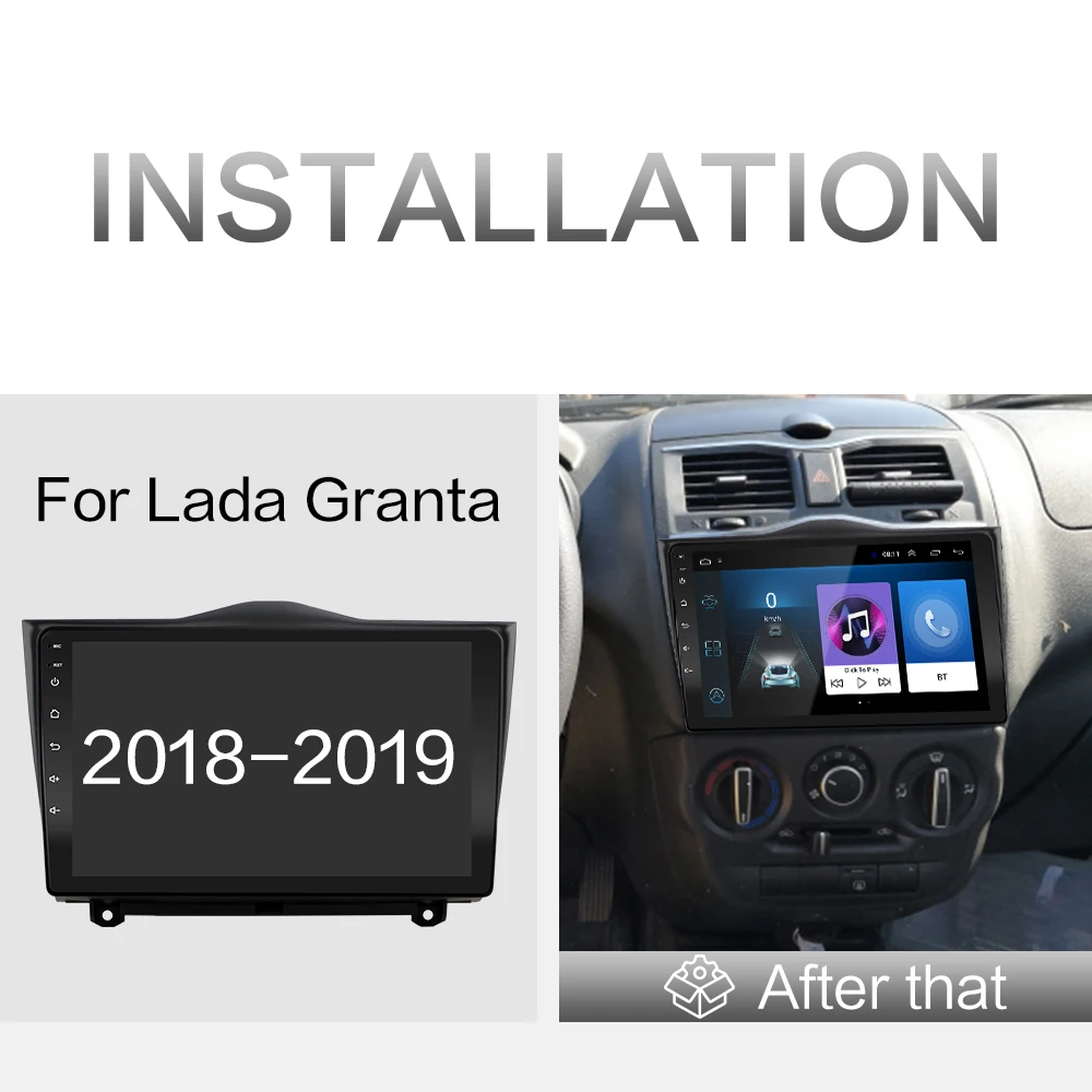 Car Multimedia Player For LADA Granta 2018 2019 2Din Android 9.1 Radio Stereo Navigation AutoRadio GPS Tape Recorder Wifi | Автомобили и