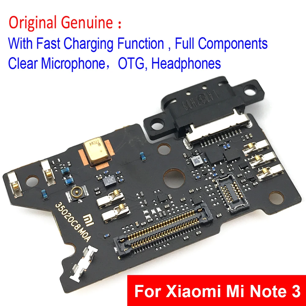 Плата зарядного устройства PCB Flex для Xiaomi Mi Note 3 USB порт соединитель док станция