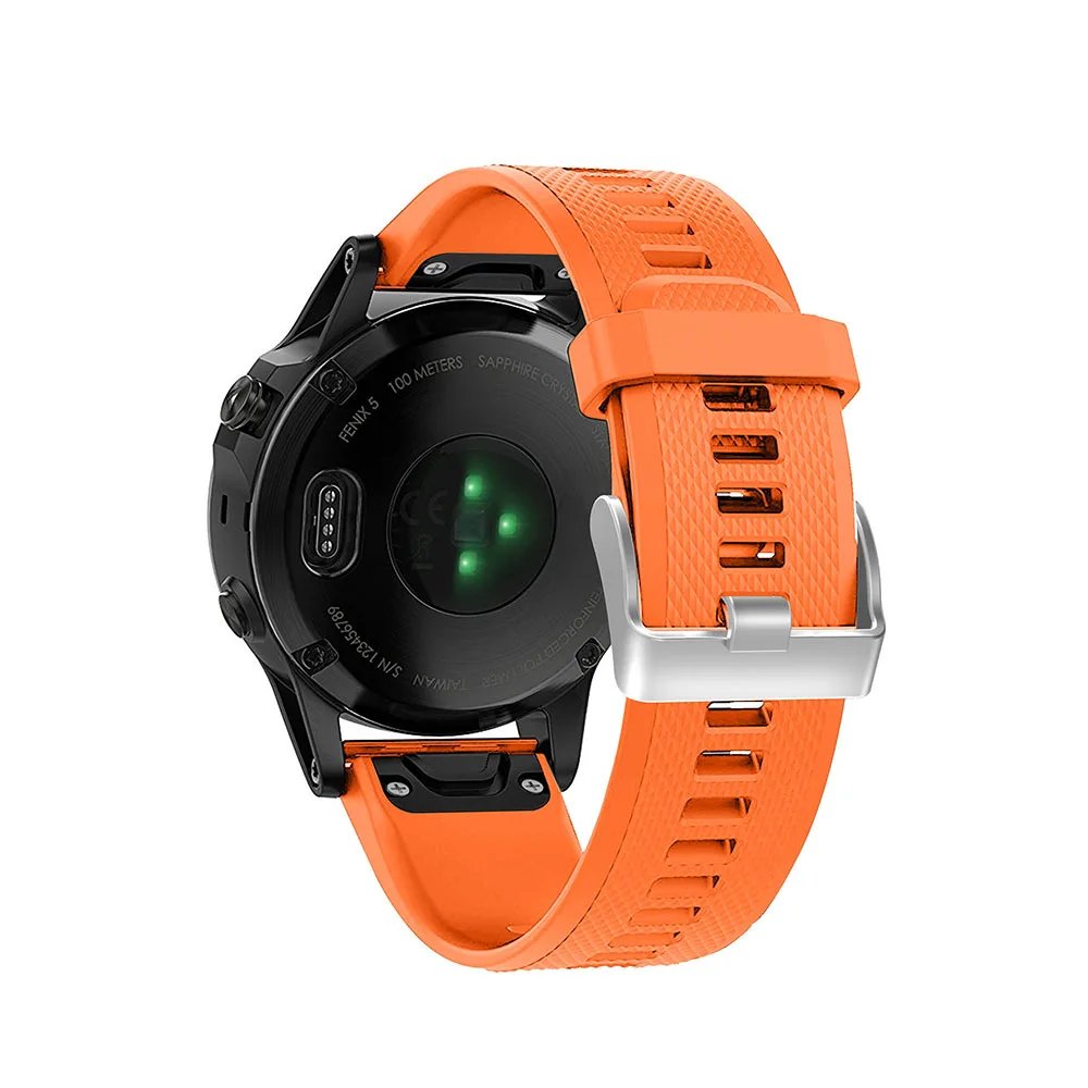 Ремешок силиконовый для наручных часов Garmin Fenix 5X 5 5S Plus 3 HR Forerunner
