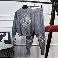 HIGH STREET/Новинка, стильный костюм для подиума, комплект женской футболки с короткими рукавами, Джинсовый комплект со штанами - Цвет: Темно-серый