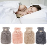 8001800ml hot water bottle cover to keep warm in winter portable and reusable protection plush covering washable and leak proof