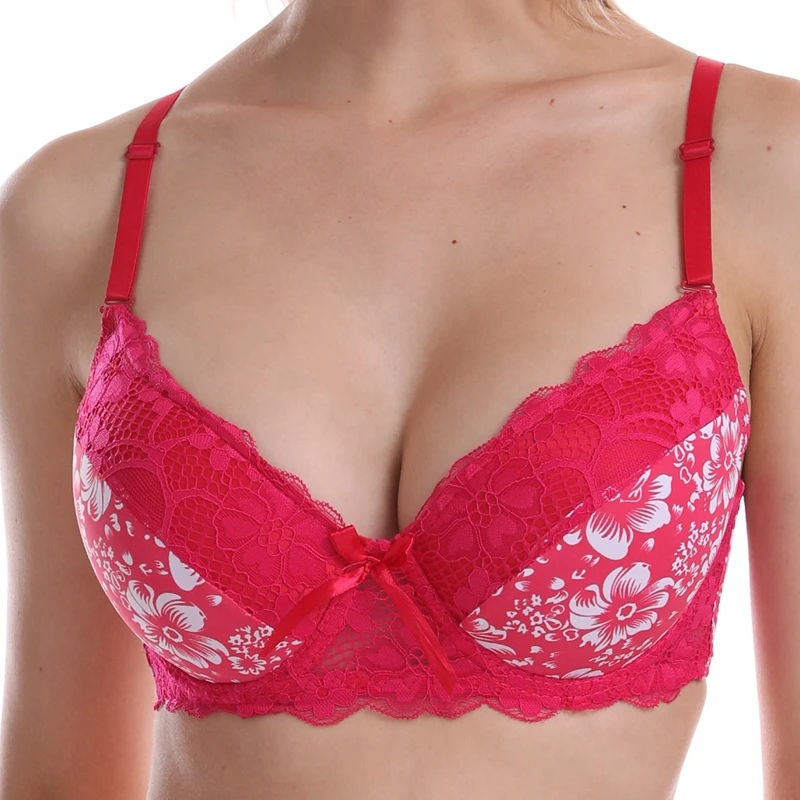 Plusgalpret пуш-ап кружево с цветочным мотивом принтом бюстгальтер нижнее белье