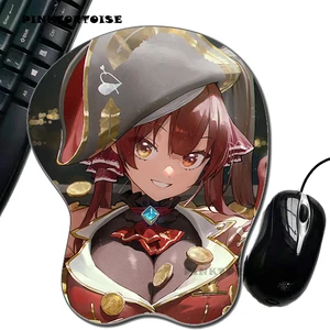 pinktortoise anime mousepad anime houshou marine environmental silicon anime 3d mousepad mice pad ergonomic mousepad mat free global shipping