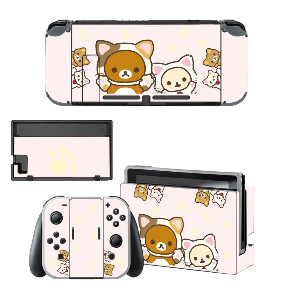 

Rilakkuma Korilakkuma Screen Protector Sticker Skin for Nintendo Switch NS Console Dock Charger Stand Holder Joy-con Controller