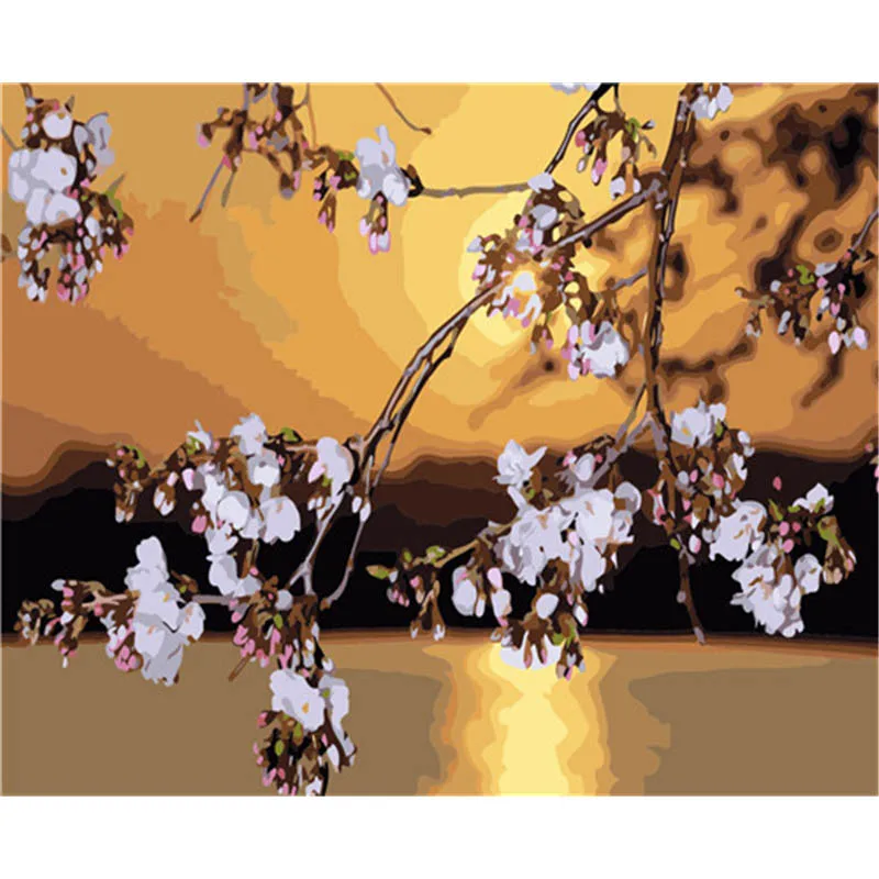 Картина BAISITE своими руками по номерам ручная роспись на холсте Зимний снег