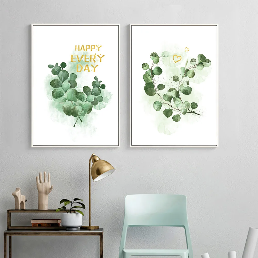 Плакат с изображением зеленых листьев пейзажа природы плакат растений | Дом и сад