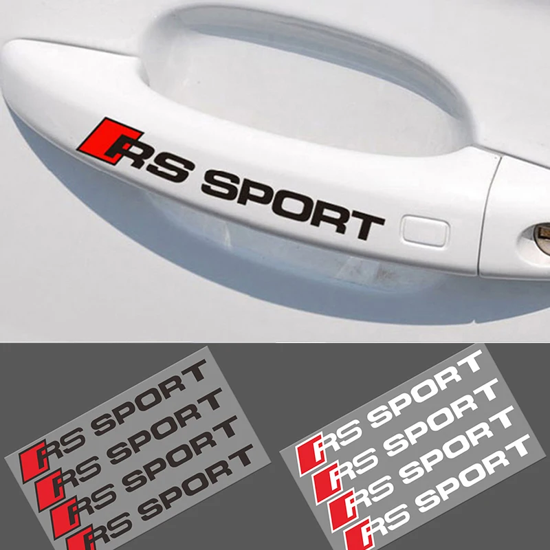 4 шт. Автомобиль дверная ручка стикер автомобиля значок кузова наклейка для Audi A3 A4