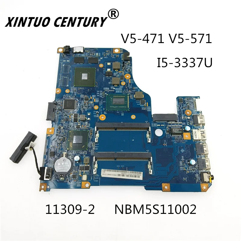 

NBM5S11002 11309-2 NOKOTION 48.4TU05.021 I5-3337U M5S11.002 Para Acer aspire V5-471 V5-571 Laptop Motherboard CPU GT620M