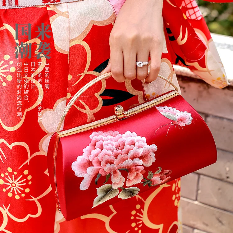 

Новинка 2020, Сумка с вышивкой Suzhou, женская сумка-Ципао, Сумка с японской вышивкой, сумка для ужина