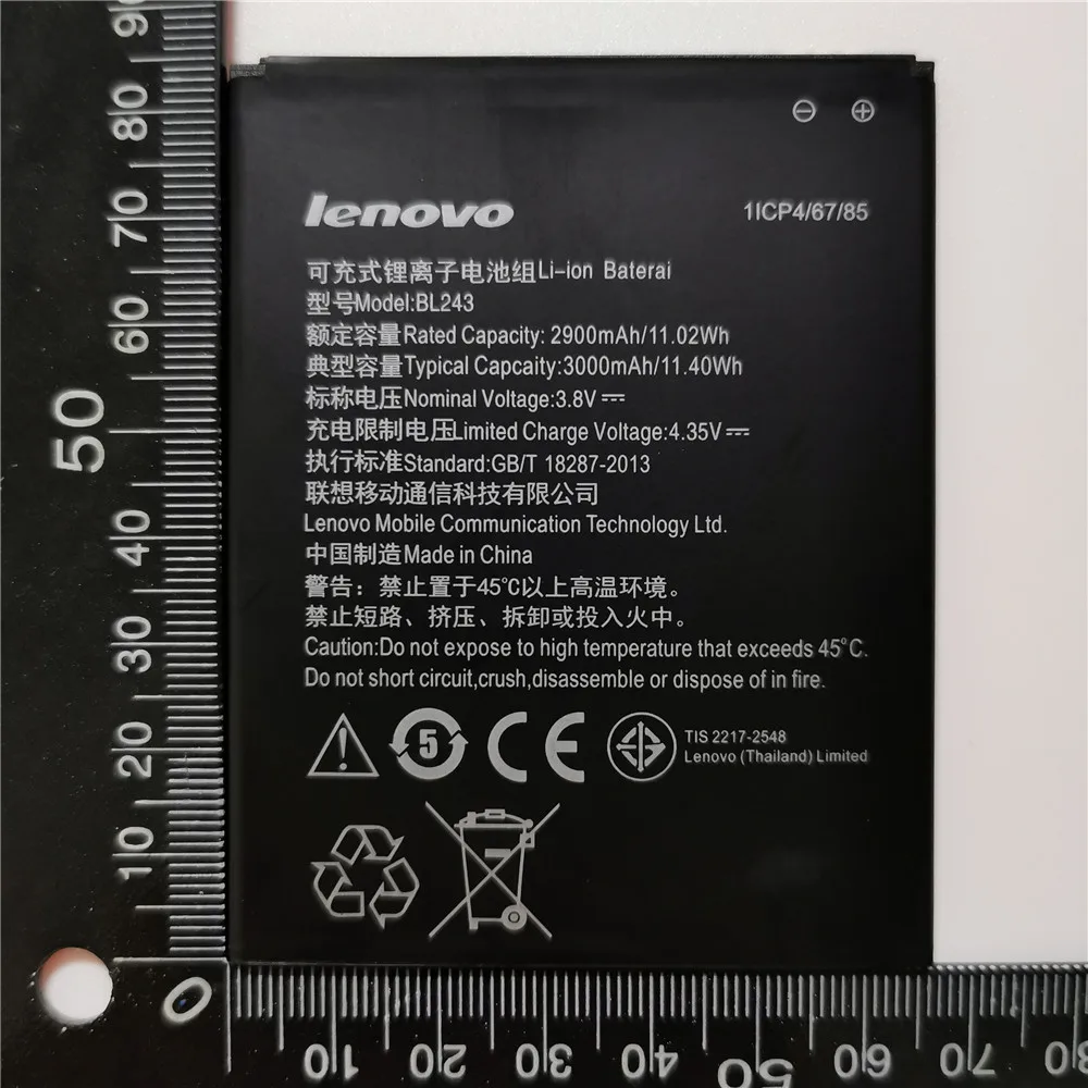 Новинка BL 243 BL243 батарея для lenovo Lemon K3 Note K50-T5 A7000 A5500 A5600 A7600 2900 мАч резервная батарея для мобильного телефона