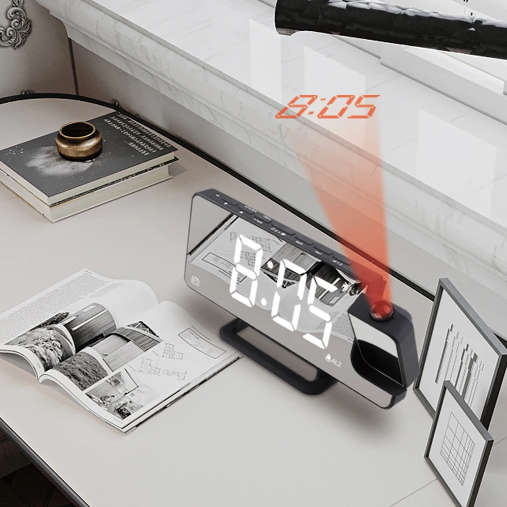 FM радио светодиодный цифровой смарт-будильник часы настольные электронные USB