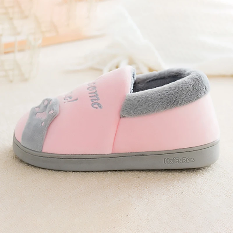 Женские тапочки из хлопка Домашняя зимняя сумка для пары милая теплая
