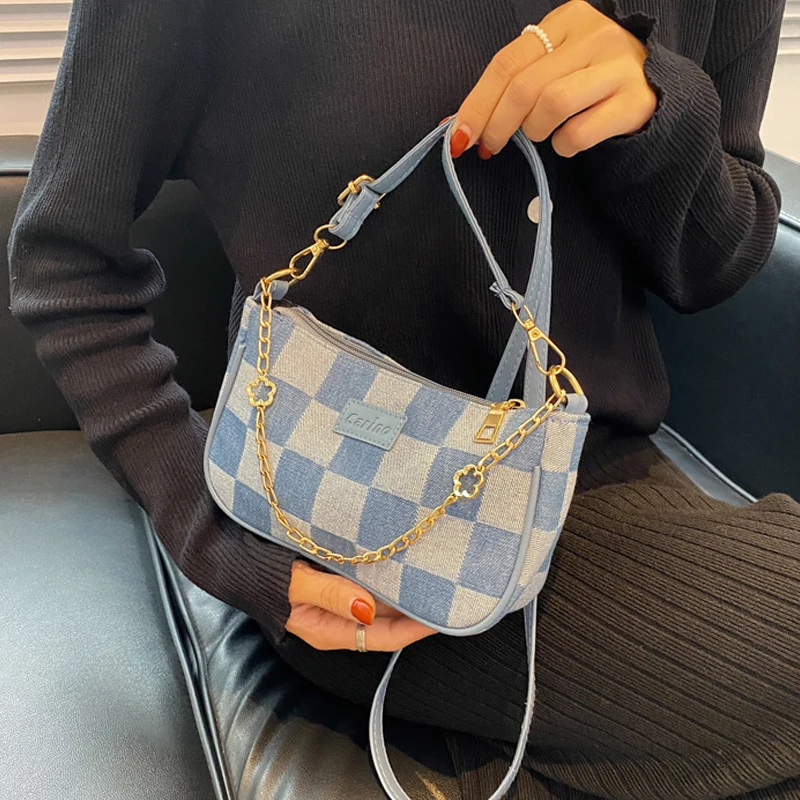 

Новая роскошная модная женская сумка-мессенджер в стиле ретро из ковбойской ткани через плечо, женская сумка через плечо, кошелек, сумка для...