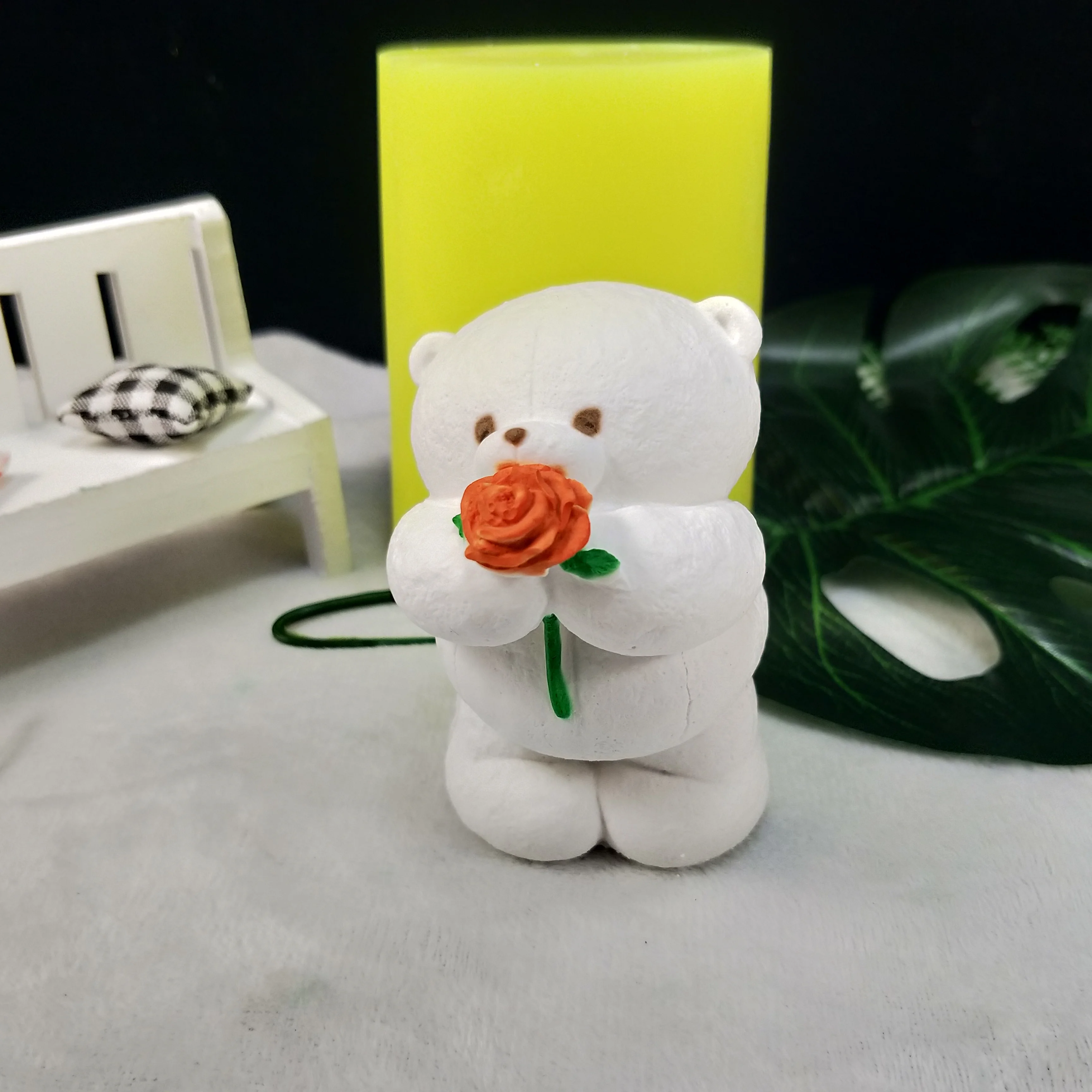 DW0188 Новый букет силиконовый Медведь Форма 3D помадка форма мыла шоколад мастика