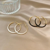 2021 new simple retro metal big circle earrings female exquisite hoop earrings exaggerated personality jewelry