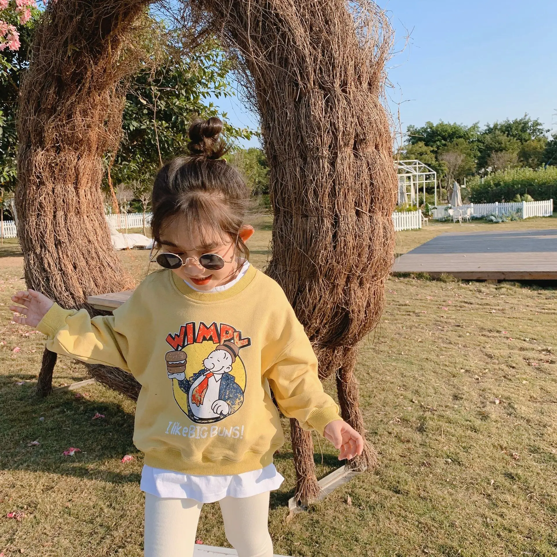 Новое поступление Весенняя хлопковая толстовка с длинными рукавами и принтом в