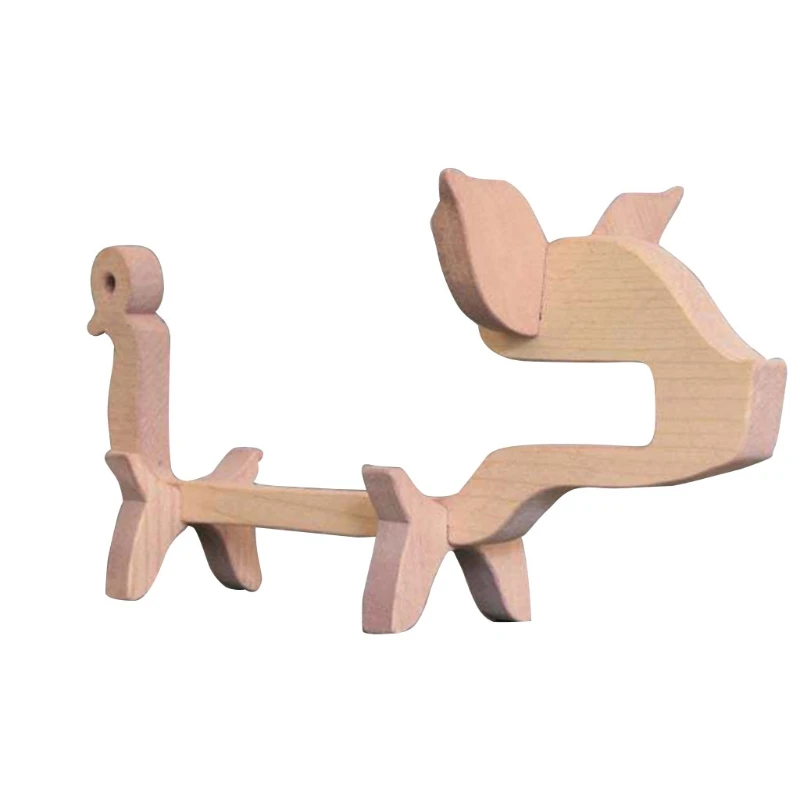 

Wooden Wine Bottle Holder Cute Dog Pig Shape Wine Rack Display Storage Organizer for Kitchen Bar Home Decoration