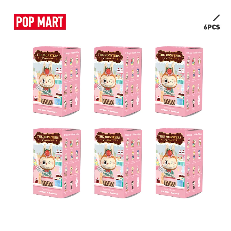

POP MART 6PCS Sale Promotion The Monster Patisseries Series Toys figure Action Figure Birthday Gift Kid Toy free shipping