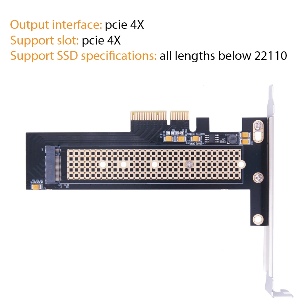 плата расширения pcie nvme m 2 m key type ngff ssd к pcie 4x п