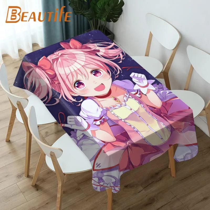 

Custom Kaname Madoka Anime Wedding Tablecloth Bouquet Table Table Cloth Birthday Party Dinner For Home Kitchen Decortion 0820