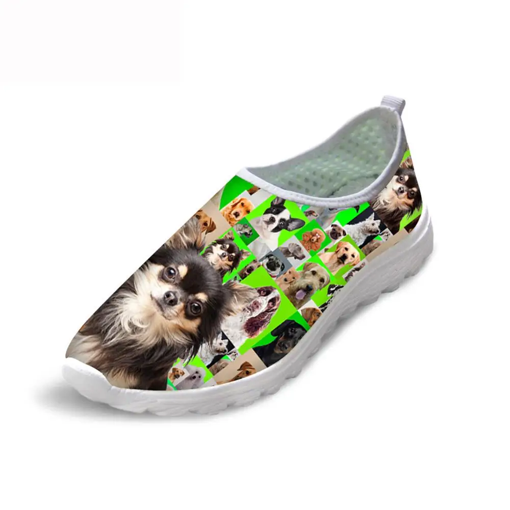 

Dog Print Summer Running Shoes Woman Loafers Ladies Casual Flats Slip On Shoes for Women Light Walking Mesh Sneaker Sport Shoes