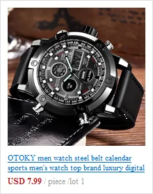 OTOKY Роскошные модные водонепроницаемые светящиеся мужские золотые скульптуры дракона кварцевые часы Роскошные мужские стальные часы кожаные спортивные качественные