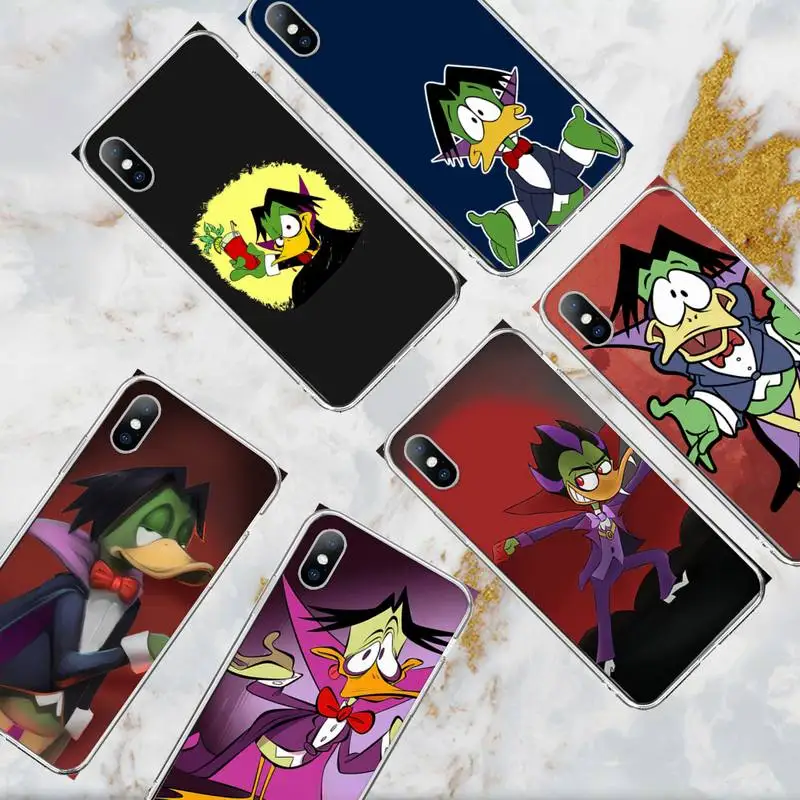 

Cartoon Funny Duckula Phone Case For iPhone 13 Pro Max 12 Mini 11 SE 2020 6 6S 7 8 Plus XS X XR Transparent Shell