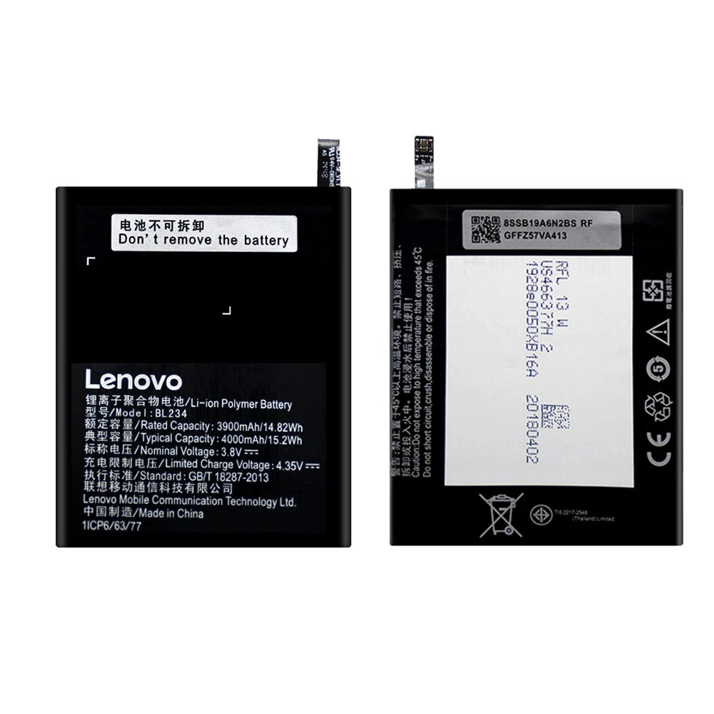 100% Оригинальный аккумулятор BL234 для Lenovo A5000 Vibe P1M P1ma40 P70 P70t P70A литий полимерный с