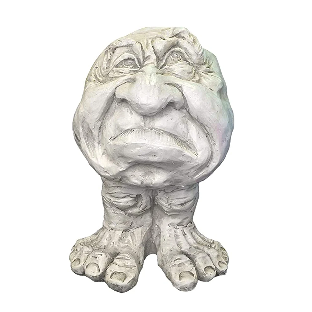 

Funny Flower Pot Grumpy & Granny Muggly Face Resin Plant Pot Garden Gnome Statue For Home Garden Outdoor Yard Lawn Ornaments