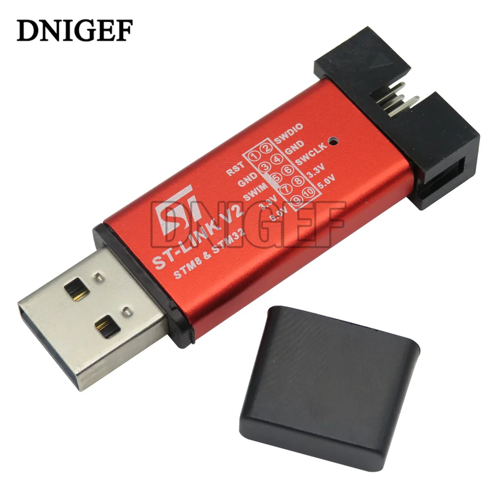 DNIGEF 1 шт. ST-LINK V2 Stlink ST-Link Mini STM8 STM32 симулятор загрузки программирования с крышкой |