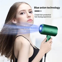 ckeyin professional hair dryer portable foldable hammer shaped electric hair dryer blue light constant temperature blow dryer50