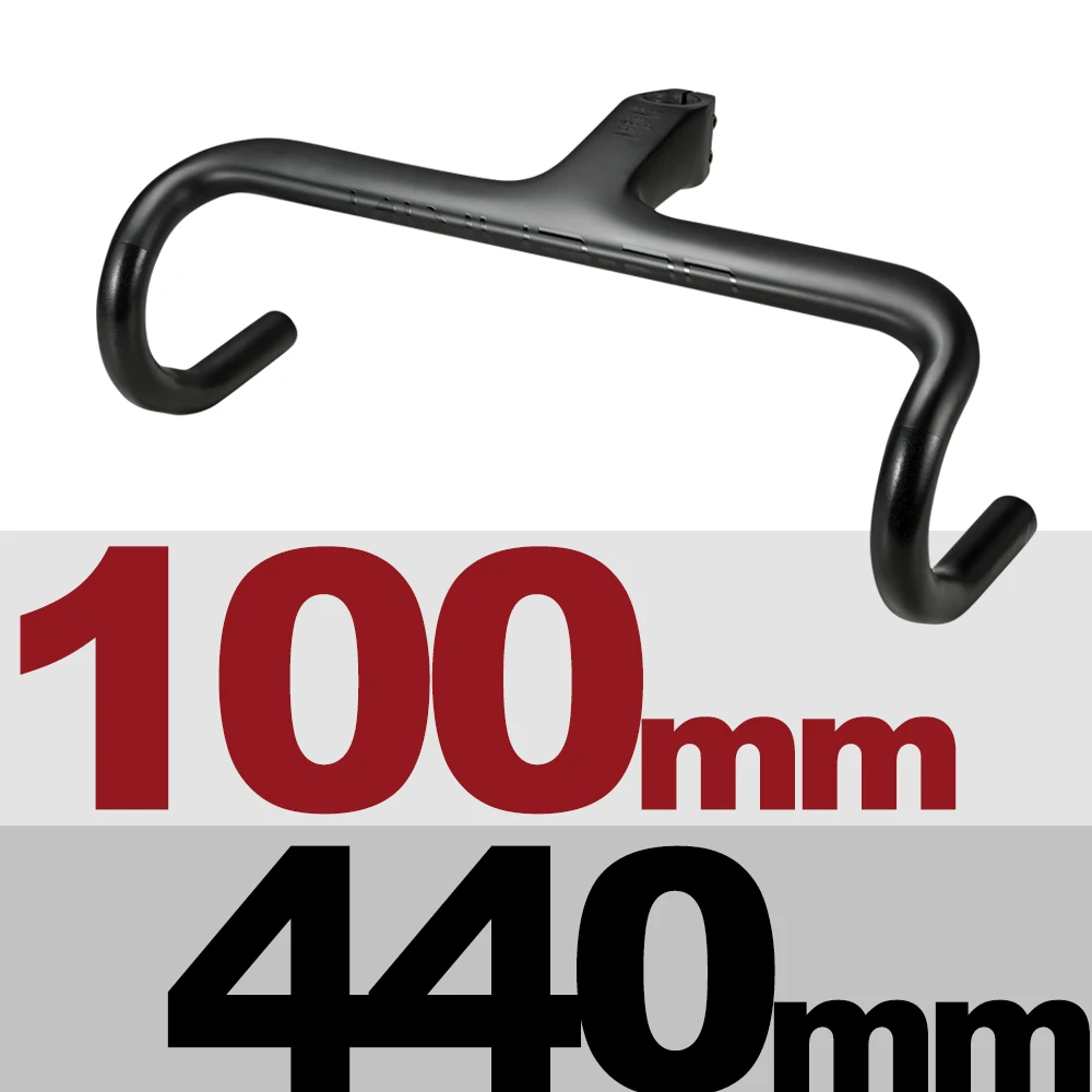 440x100-Matt OG-EVKIN HB-001 AERO Одна деталь Руль 28,6 мм Интегрированный руль матовый руль для шоссейного велосипеда 400/420/440 Титан руль велосипеда - Цвет: 440x100-Matt