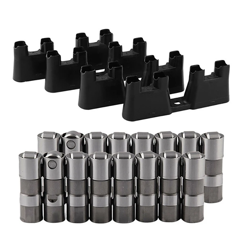 

16Pcs Hydraulic Roller Lifters 4 Pcs Guides Trays for GM LS1 LS2 for Chevy Silverado Cadillac Pontiac GMC Buick 12499225