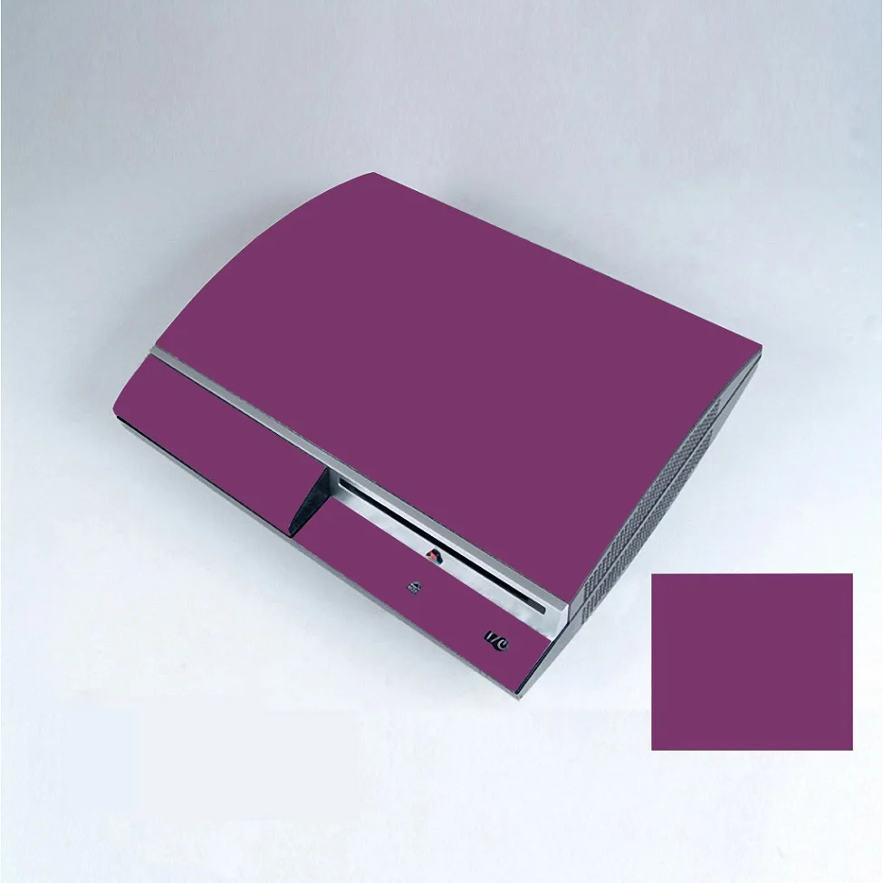 PS3-Purple Десять чистый сплошной цвет виниловая кожа Наклейка протектор для sony PS3 fat playstation 3 Скины Наклейка s - Цвет: PS3-Purple